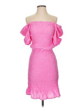 Only In Denim Hot Pink Off-The-Shoulder Cocktail Dress - Size S - Good Condition